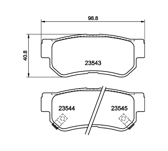 Колодки тормозные NAO задняя ось Hella 8DB 355 027-661