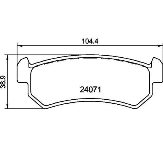 Колодки тормозные NAO задняя ось Hella 8DB 355 028-251