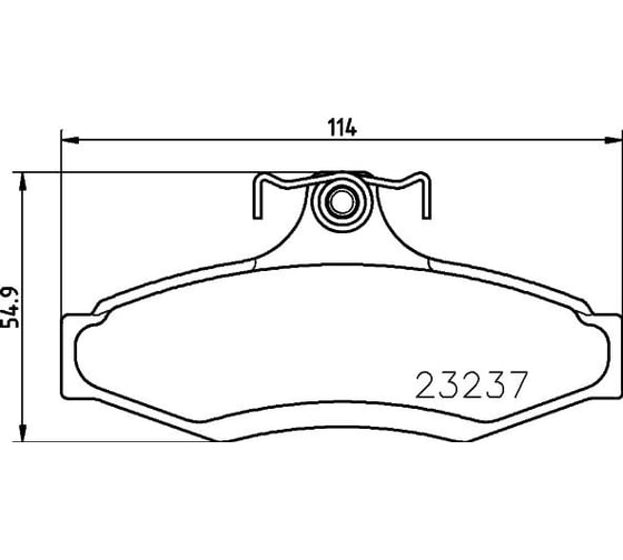 Колодки тормозные NAO задняя ось Hella 8DB 355 027-441