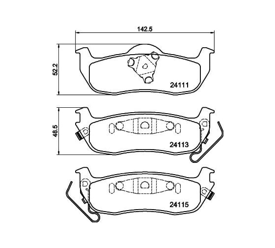 Колодки тормозные NAO задняя ось Hella 8DB 355 028-271