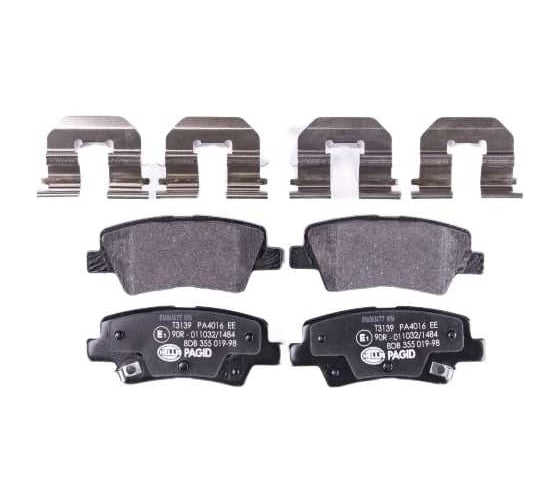 Колодки тормозные NAO задняя ось Hella 8DB 355 028-871 1