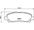 Колодки тормозные NAO задняя ось Hella 8DB 355 030-231 4
