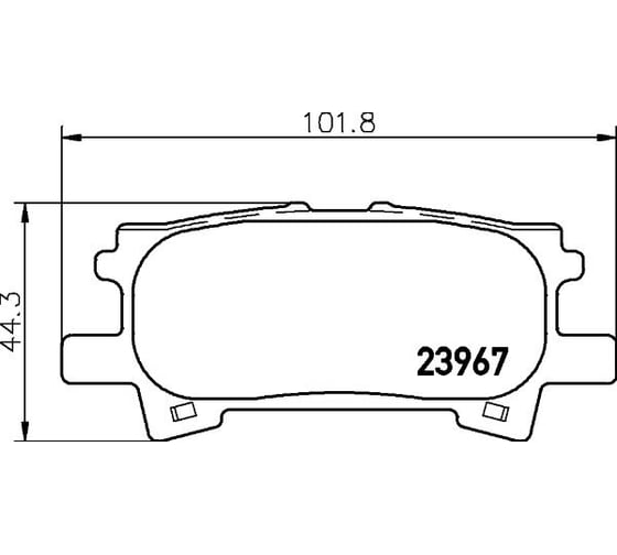 Колодки тормозные NAO задняя ось Hella 8DB 355 028-101