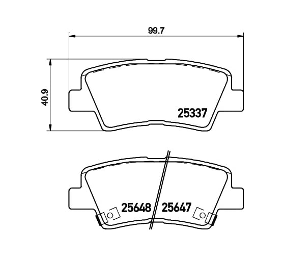 Колодки дисковые органические (NAO), задняя ось, KIA Optima 2010> Hella 8DB 355 036-541
