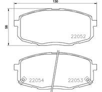 Колодки дисковые органические (NAO), передняя ось, Kia Cerato II 2009> Hella 8DB 355 037-431