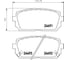 Колодки дисковые органические (NAO), задняя ось, Kia Carens Hella 8DB 355 037-571 4