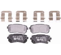 Колодки дисковые органические (NAO), задняя ось, Hyundai Creta 2016>, Sonata VII 2014> Hella 8DB 355 037-541