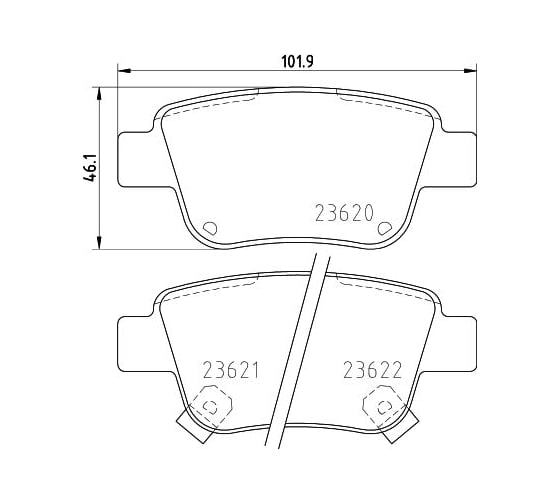 Колодки тормозные NAO задняя ось Hella 8DB 355 029-621
