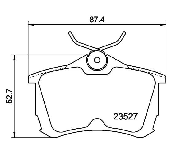 Колодки тормозные NAO задняя ось Hella 8DB 355 030-161