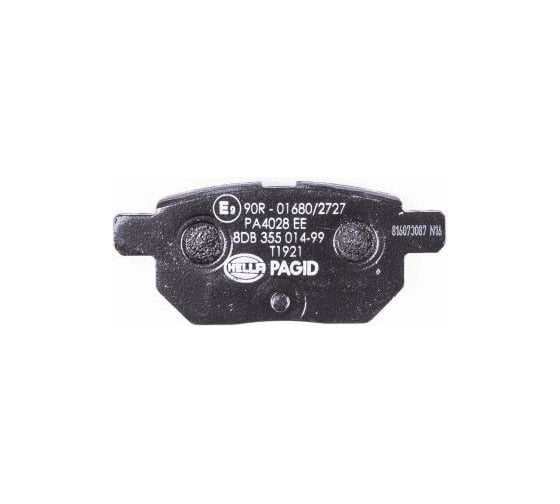 Колодки дисковые органические (NAO), задняя ось, Corolla E150, E180 2006-2019 Hella 8DB 355 036-871