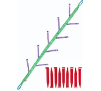 Якорь лебедочный 9 петлевой 2.5 м c кольями 35x350 Tplus T014392