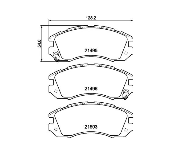 Колодки тормозные NAO передняя ось Hella 8DB 355 027-011