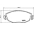 Колодки тормозные NAO передняя ось Hella 8DB 355 029-581 4