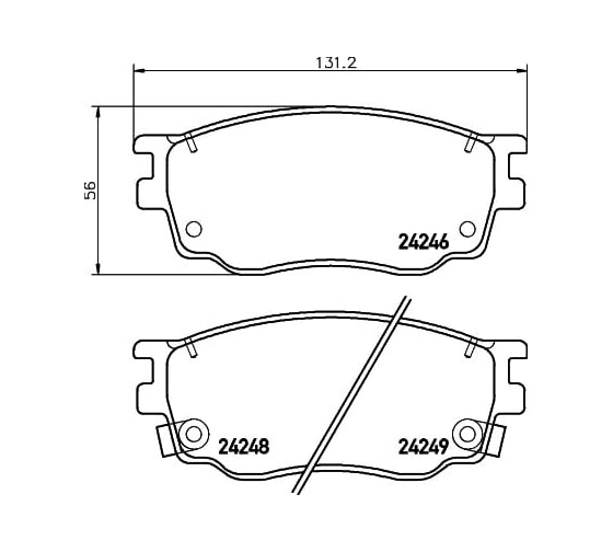 Колодки тормозные NAO передняя ось Hella 8DB 355 029-641