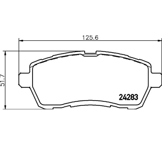 Колодки дисковые органические (NAO), передняя ось, Ford Fiesta VI 2008> Hella 8DB 355 036-561