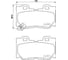 Колодки дисковые органические (NAO), задняя ось, Infinity FX 2008>, Q50,Q60,Q80 2013> Hella 8DB 355 036-721 4