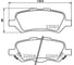 Колодки дисковые органические (NAO), задняя ось, Toyota Venza 2008-2016 Hella 8DB 355 036-951 4