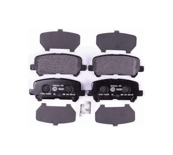 Колодки дисковые органические (NAO), задняя ось, Honda Pilot Hella 8DB 355 037-171