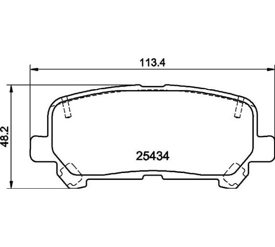 Колодки дисковые органические (NAO), задняя ось, Honda Pilot Hella 8DB 355 037-171