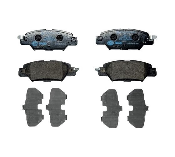 Колодки дисковые органические (NAO), задняя ось, Mazda CX-5 KE 2014>, KF 2016> Hella 8DB 355 037-101 1