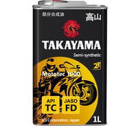 Масло моторное для двухтактных двигателей MOTOTEC 1000 2T API TC JASO FD 1л TAKAYAMA 605570