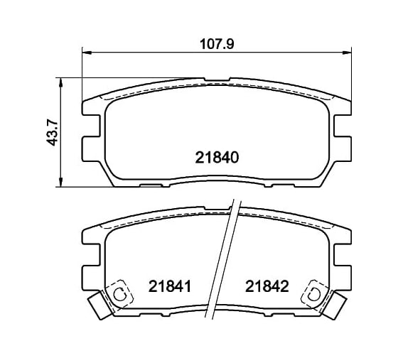 Колодки тормозные дисковые, задняя ось Hella 8DB 355 016-471