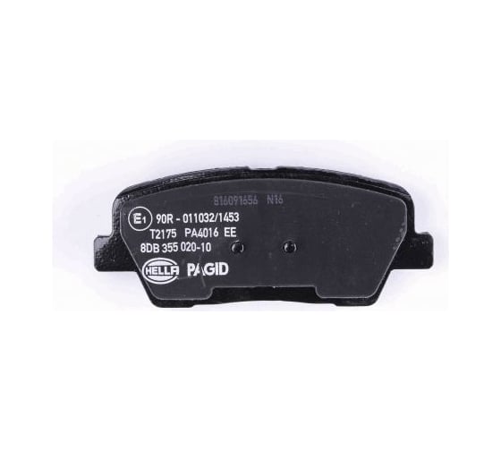 Колодки тормозные дисковые, задняя ось Hella 8DB 355 020-101