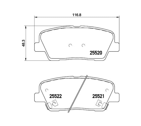 Колодки тормозные дисковые, задняя ось Hella 8DB 355 020-101