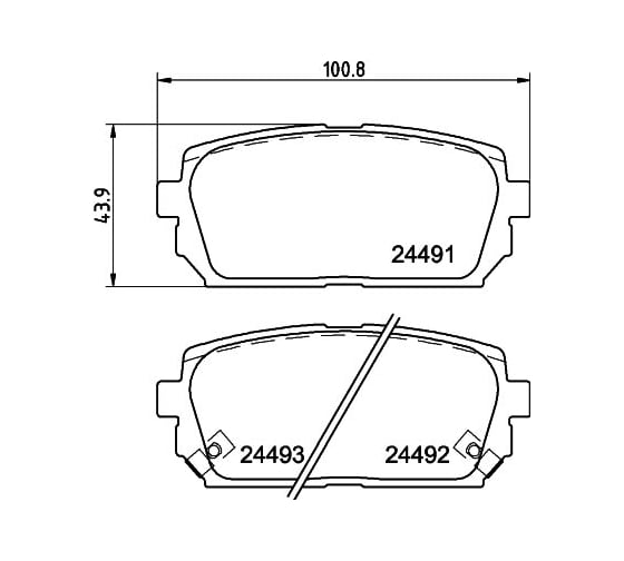 Колодки тормозные дисковые, задняя ось Hella 8DB 355 012-971
