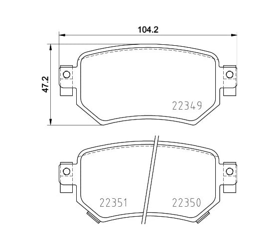 Колодки тормозные дисковые, задняя ось Hella 8DB 355 025-561