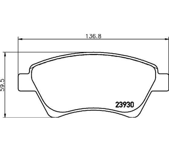 Колодки тормозные дисковые, передняя ось Hella 8DB 355 010-541