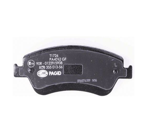 Колодки тормозные дисковые, передняя ось Hella 8DB 355 013-561