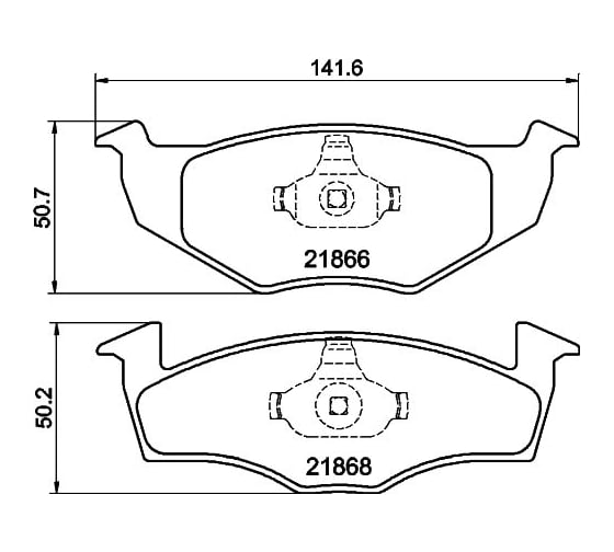 Колодки тормозные дисковые, передняя ось Hella 8DB 355 007-911