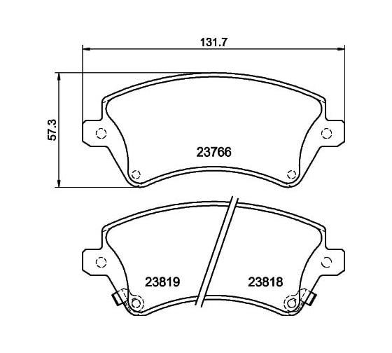 Колодки тормозные дисковые, передняя ось Hella 8DB 355 017-241