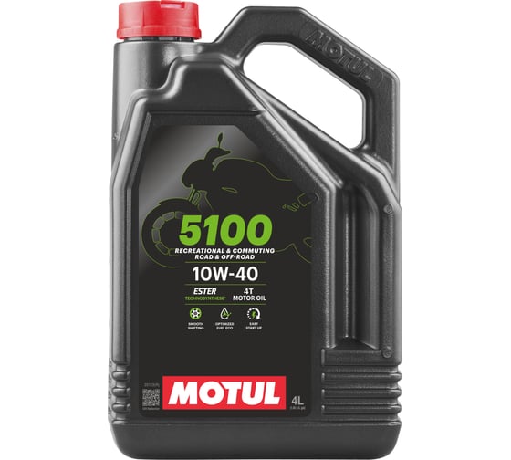 Моторное масло 5100 4T SAE 10W40 4 л MOTUL 112125