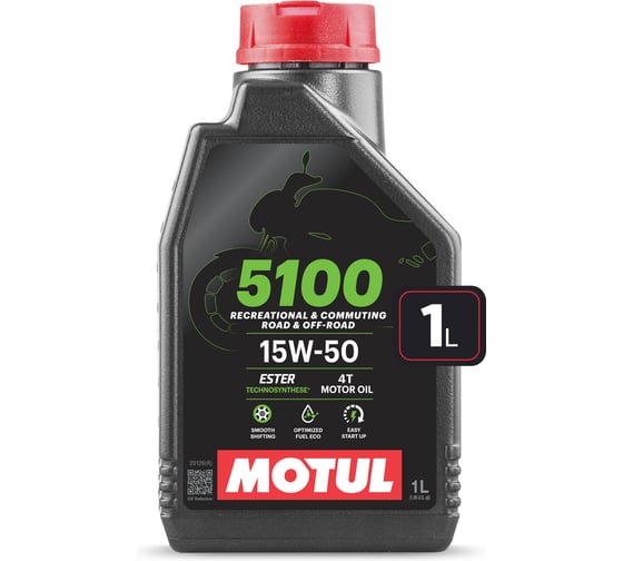 Моторное масло 5100 4T SAE 15W50 1 л MOTUL 112158