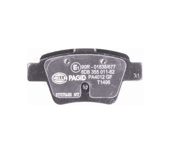Колодки тормозные дисковые, задняя ось Hella 8DB 355 011-821