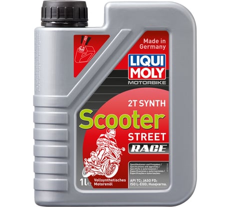 Синтетическое моторное масло для скутеров 1л LIQUI MOLY Motorbike 2T Synth Scooter Street Race 1053