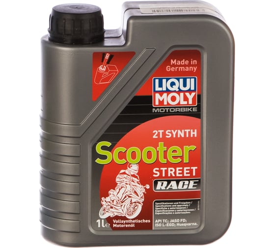 Синтетическое моторное масло для скутеров 1л LIQUI MOLY Motorbike 2T Synth Scooter Street Race 1053