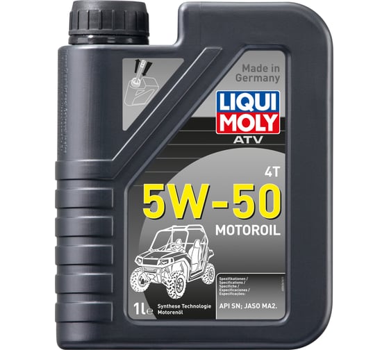 НС-синтетическое моторное масло для 4-тактных мотоциклов 1л LIQUI MOLY ATV 4T Motoroil 5W-50 SN MA2 20737
