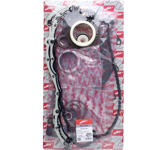 Комплект прокладок двигателя PATRON full set with CHG RENAULT MEGANE, NISSAN ALMERA 1.5DCi 8V K9K 03> PG1-1078 1