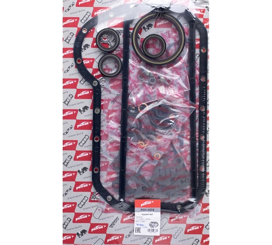 Комплект прокладок двигателя PATRON full set without CHG AUDI. VW 1.9D/TD 1Y/AAZ 94> PG1-1074 1