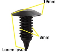 Автокрепеж для Chrysler GM 10 шт 6501301, 21094146 КрепАвто 0553