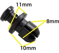 Автокрепеж для Acura Honda 10 шт 91533SG0000, 90657SB0003 КрепАвто 0515