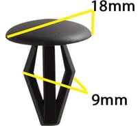 Автокрепеж для Infiniti Nissan 10 шт 76906T3000, 0155302253 КрепАвто 0493