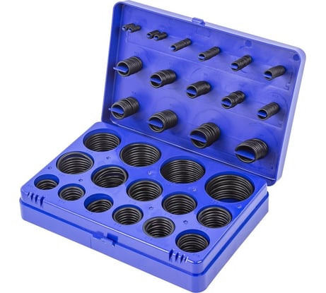 Кольца уплотнительные резиновые маслобензостойкие 382 предмета, метрические Forsage F-726(12618)