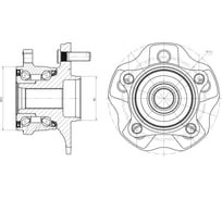 Ступица задняя в сборе с подшипником для автомобиля lexus rx (09-) TRIALLI MR 1982
