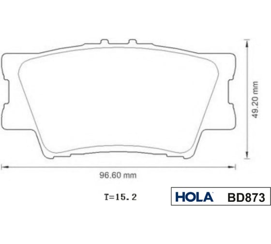 Колодка тормозная задняя для а/м Toyota Camry V30, V40, V50 HOLA BD873