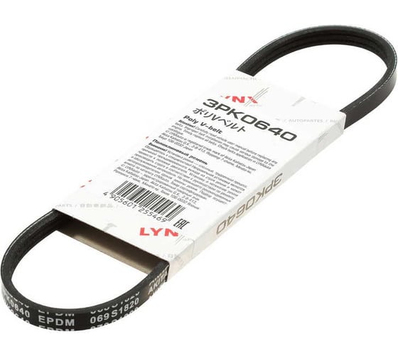 Ремень поликлиновой LYNXauto 3PK0640 1