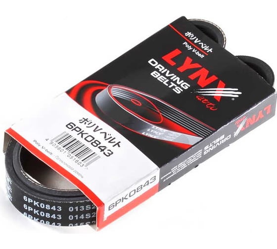 Ремень поликлиновой LYNXauto 6PK0843 1